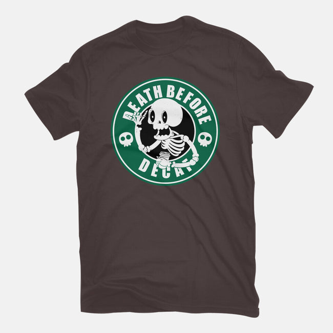 Death Over Decaf-Womens-Basic-Tee-Tri haryadi