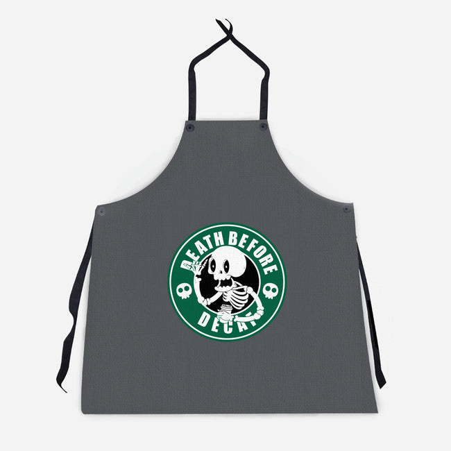 Death Over Decaf-Unisex-Kitchen-Apron-Tri haryadi