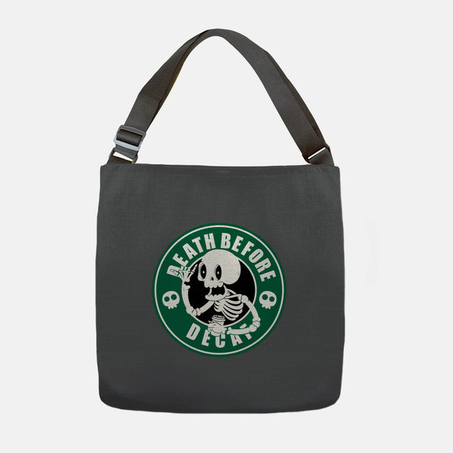 Death Over Decaf-None-Adjustable Tote-Bag-Tri haryadi