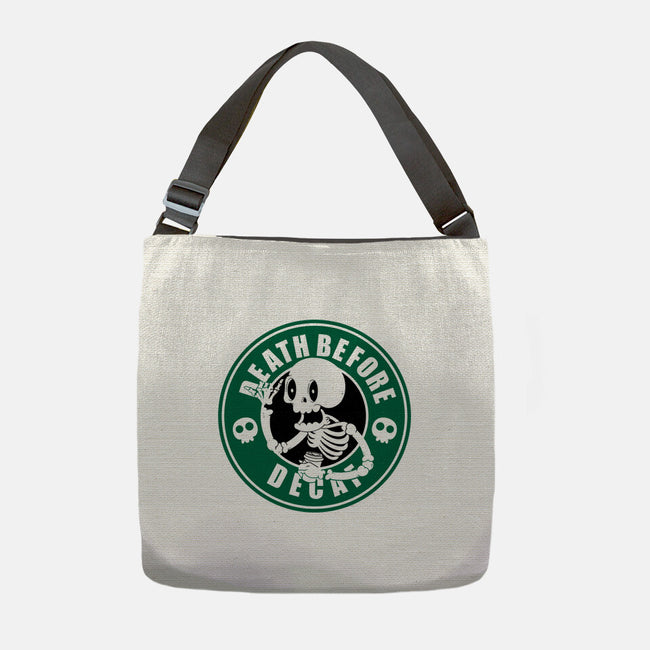 Death Over Decaf-None-Adjustable Tote-Bag-Tri haryadi