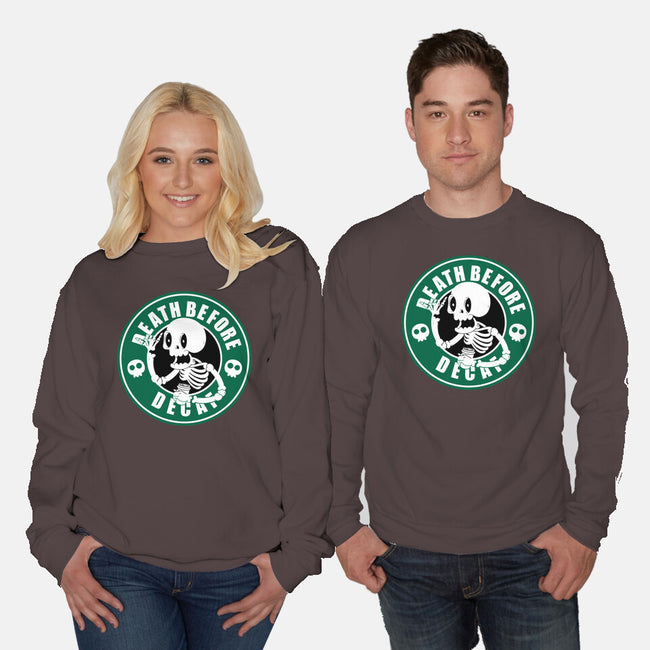 Death Over Decaf-Unisex-Crew Neck-Sweatshirt-Tri haryadi