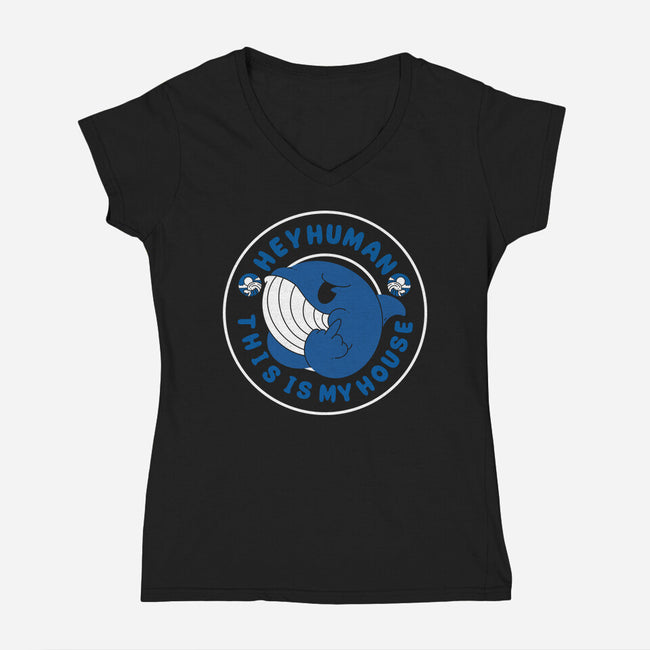 Hey Human-Womens-V-Neck-Tee-Tri haryadi