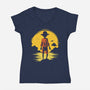 Young Pirate-Womens-V-Neck-Tee-Astoumix