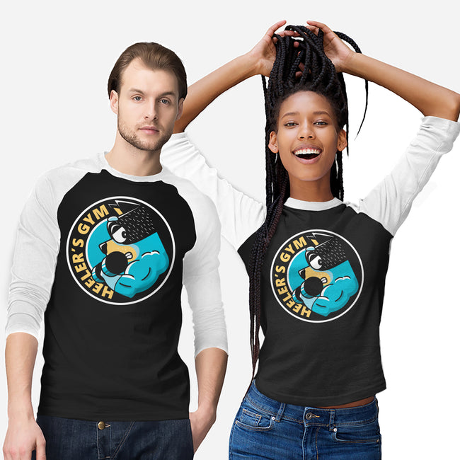 Heeler's Gym-Unisex-Baseball-Tee-retrodivision