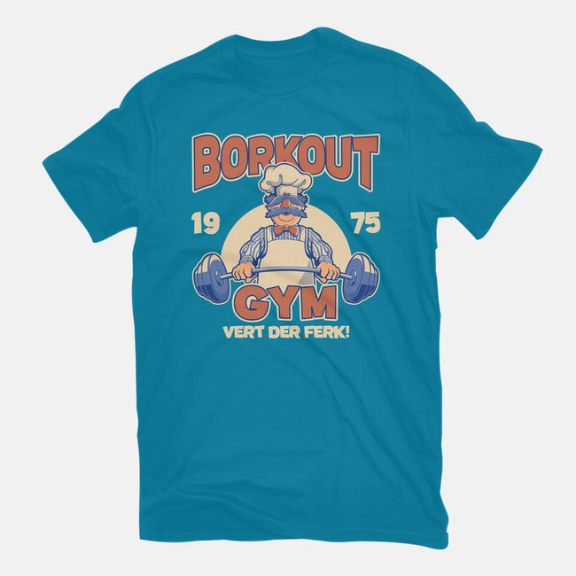 Borkout Gym-Mens-Basic-Tee-retrodivision