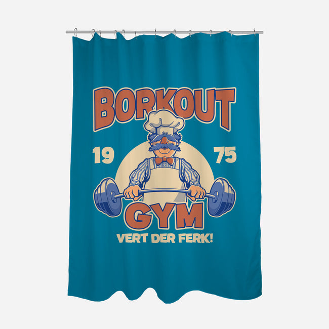 Borkout Gym-None-Polyester-Shower Curtain-retrodivision