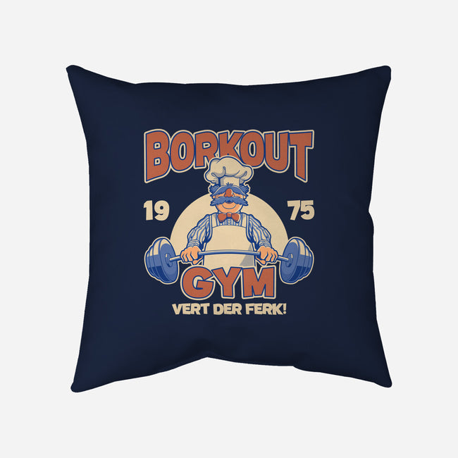 Borkout Gym-None-Non-Removable Cover w Insert-Throw Pillow-retrodivision