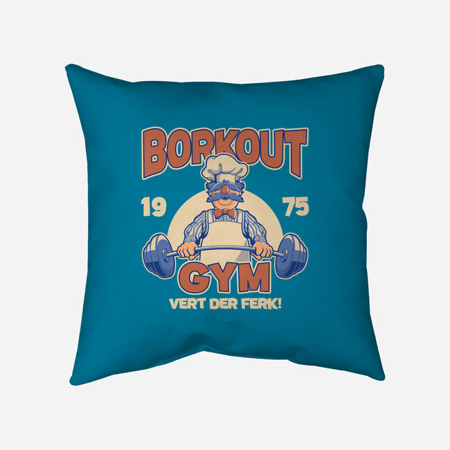 Borkout Gym-None-Non-Removable Cover w Insert-Throw Pillow-retrodivision