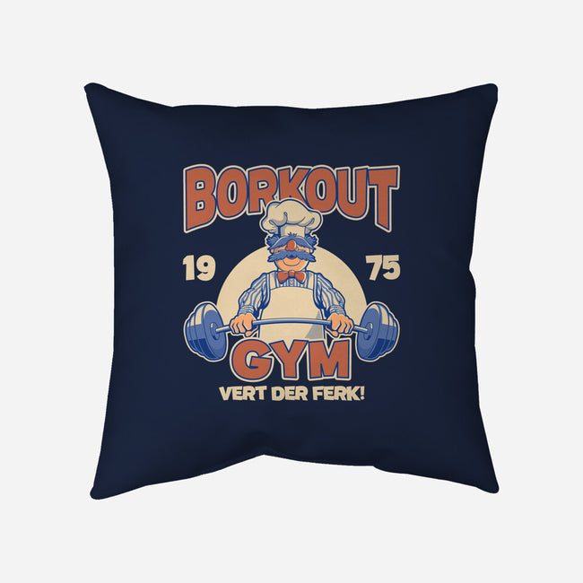 Borkout Gym-None-Removable Cover w Insert-Throw Pillow-retrodivision