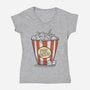 Pop Cats-Womens-V-Neck-Tee-Claudia