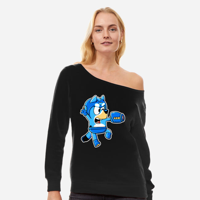 Bluey Bomber-Womens-Off Shoulder-Sweatshirt-naomori