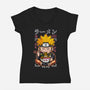 Ninja Noodles-Womens-V-Neck-Tee-mystic_potlot