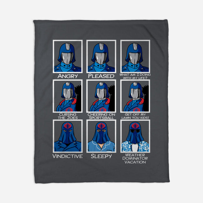 The Many Faces Of Cobra Commander-None-Fleece-Blanket-SeamusAran