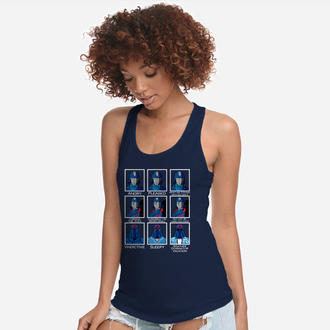 The Many Faces Of Cobra Commander-Womens-Racerback-Tank-SeamusAran