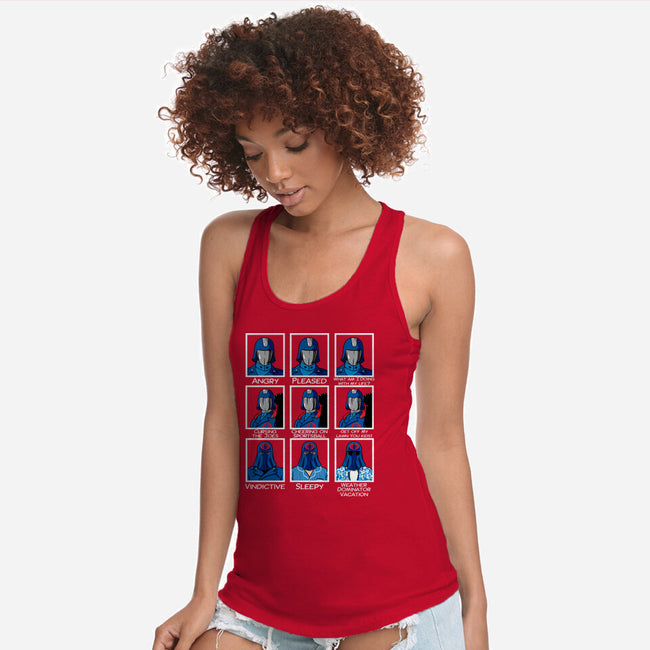 The Many Faces Of Cobra Commander-Womens-Racerback-Tank-SeamusAran