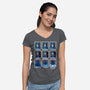 The Many Faces Of Cobra Commander-Womens-V-Neck-Tee-SeamusAran