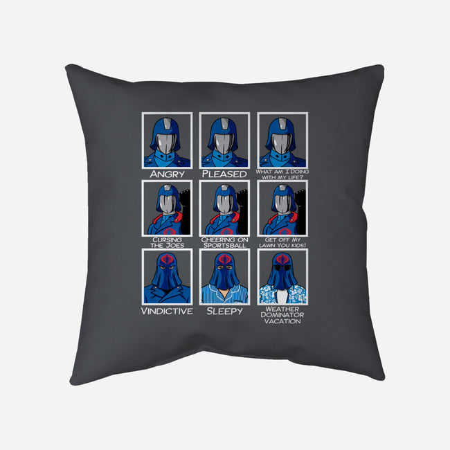 The Many Faces Of Cobra Commander-None-Non-Removable Cover w Insert-Throw Pillow-SeamusAran