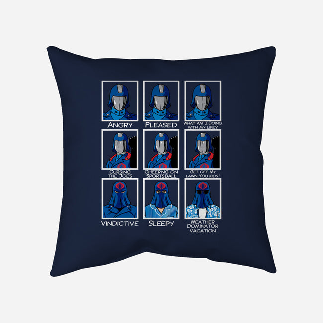 The Many Faces Of Cobra Commander-None-Non-Removable Cover w Insert-Throw Pillow-SeamusAran