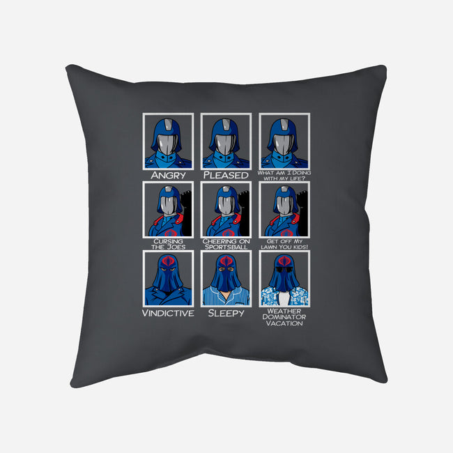 The Many Faces Of Cobra Commander-None-Removable Cover-Throw Pillow-SeamusAran