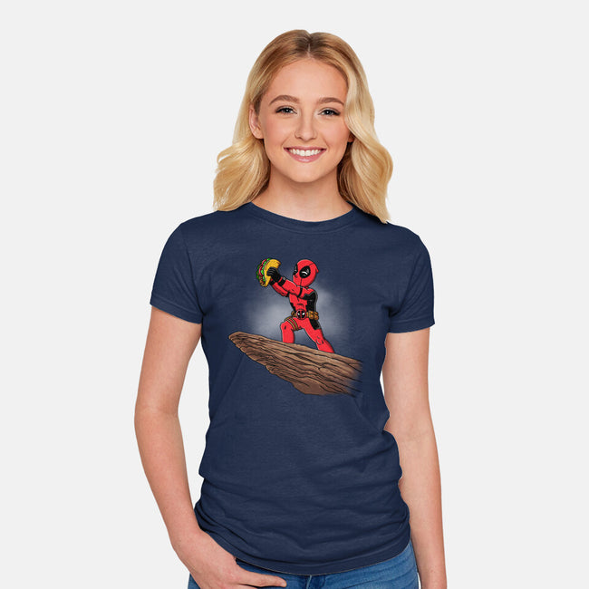 The Tacos King-Womens-Fitted-Tee-Barbadifuoco