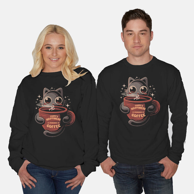 Happiness Sponsored By Coffee-Unisex-Crew Neck-Sweatshirt-erion_designs