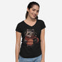 Happiness Sponsored By Coffee-Womens-V-Neck-Tee-erion_designs