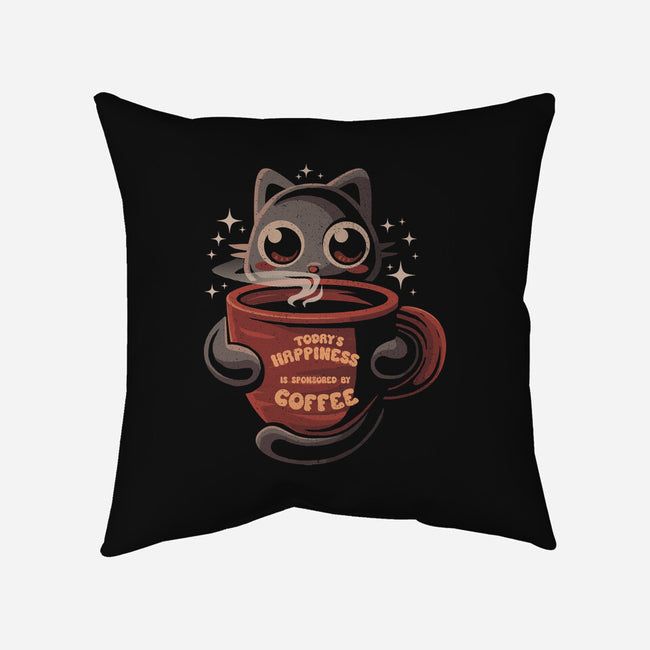 Happiness Sponsored By Coffee-None-Non-Removable Cover w Insert-Throw Pillow-erion_designs