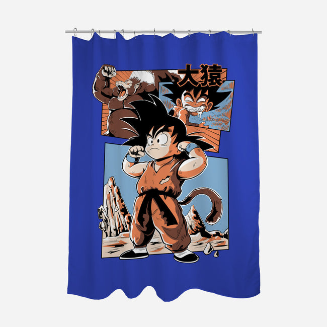 Oozaru-None-Polyester-Shower Curtain-Nihon Bunka