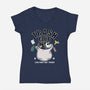 Trash Panda Club-Womens-V-Neck-Tee-Tri haryadi