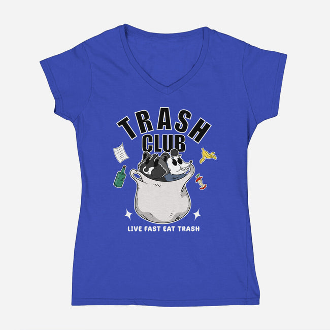 Trash Panda Club-Womens-V-Neck-Tee-Tri haryadi