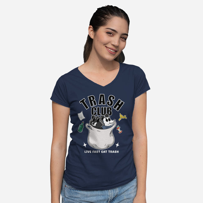 Trash Panda Club-Womens-V-Neck-Tee-Tri haryadi