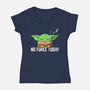 No Force Today-Womens-V-Neck-Tee-NMdesign