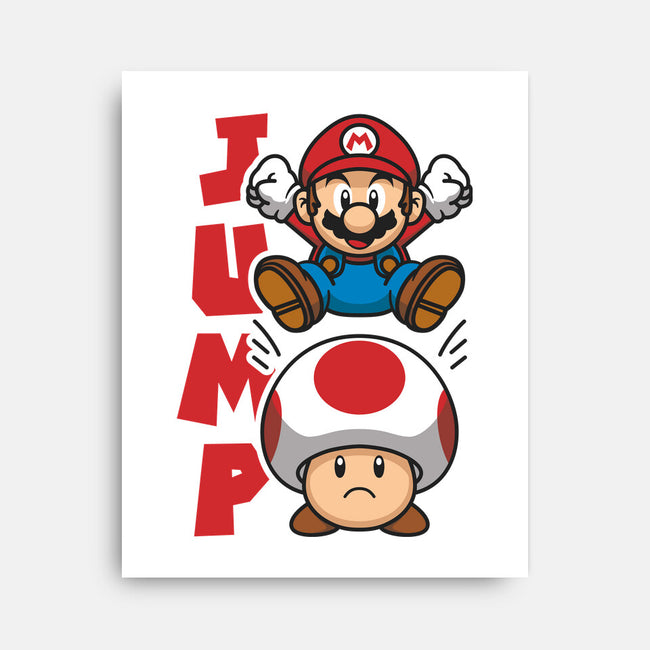Toad Jump-None-Stretched-Canvas-Astoumix
