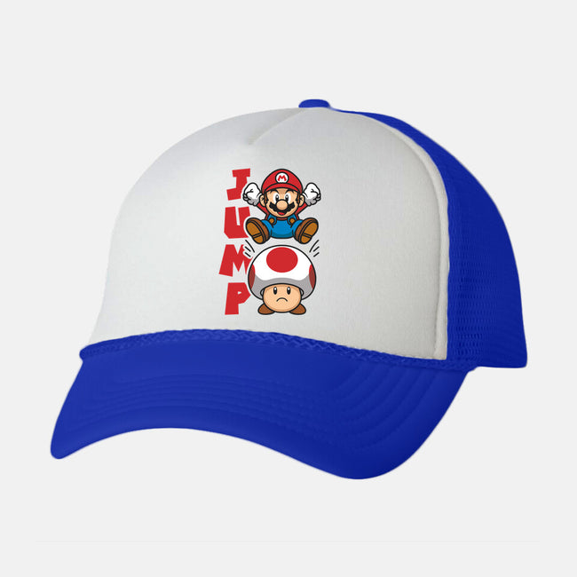 Toad Jump-Unisex-Trucker-Hat-Astoumix