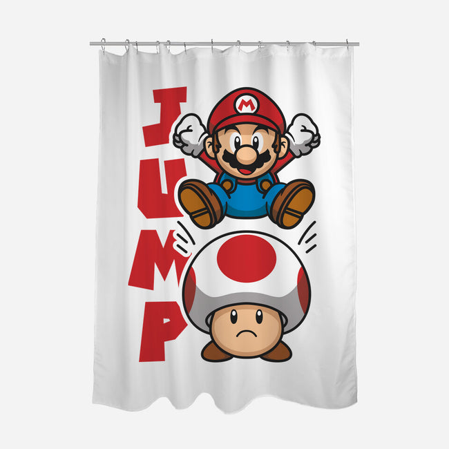 Toad Jump-None-Polyester-Shower Curtain-Astoumix
