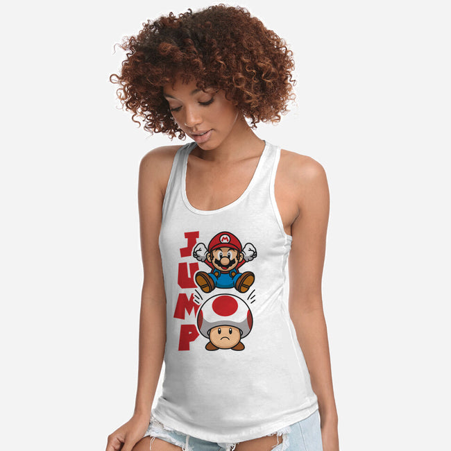 Toad Jump-Womens-Racerback-Tank-Astoumix