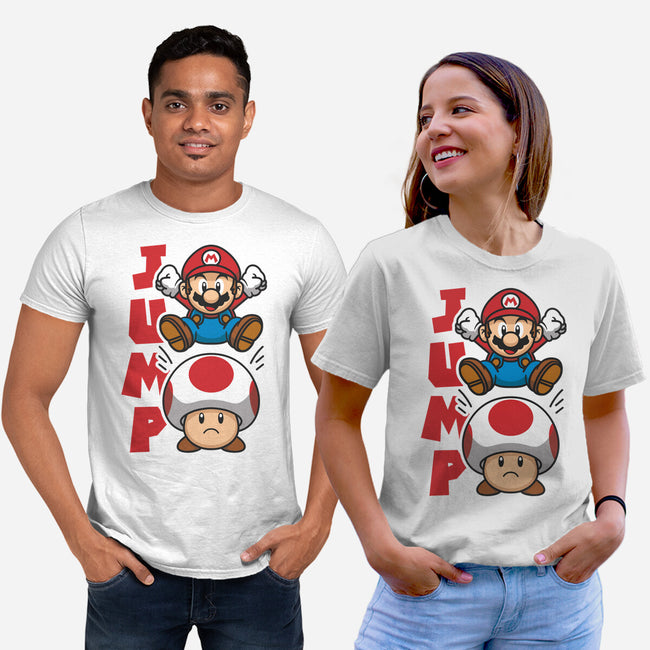 Toad Jump-Unisex-Basic-Tee-Astoumix