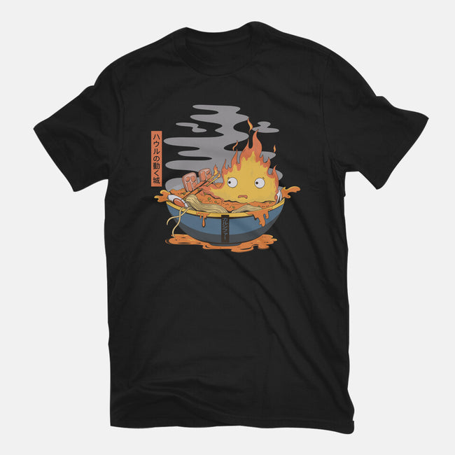 Calcifer Ramen-Unisex-Basic-Tee-Claudia