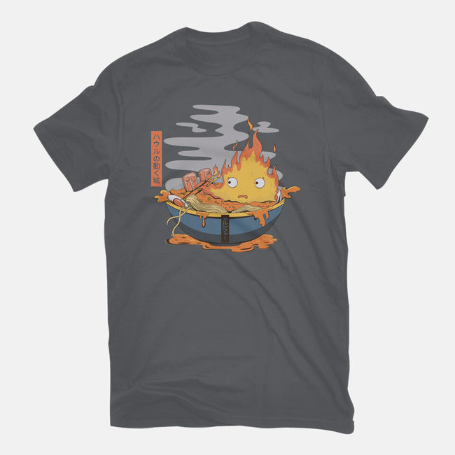 Calcifer Ramen-Womens-Basic-Tee-Claudia