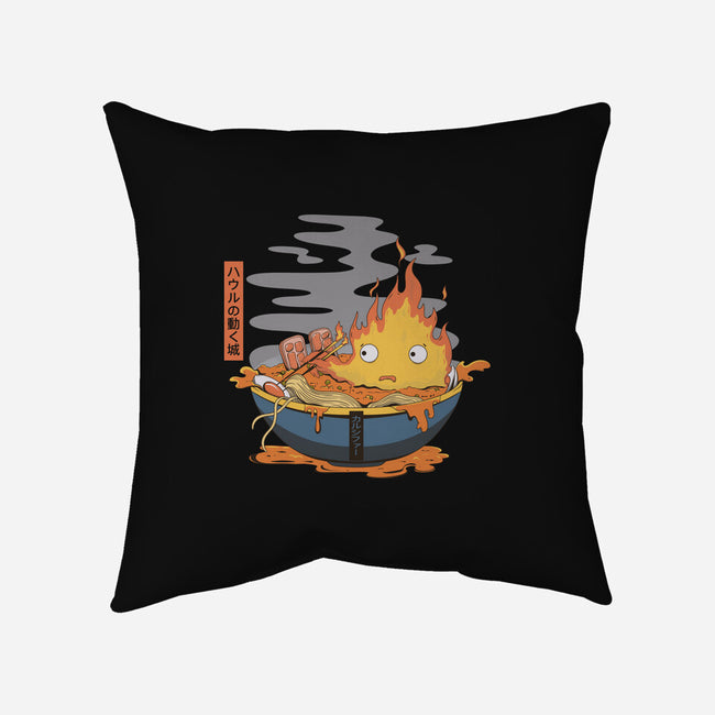 Calcifer Ramen-None-Non-Removable Cover w Insert-Throw Pillow-Claudia