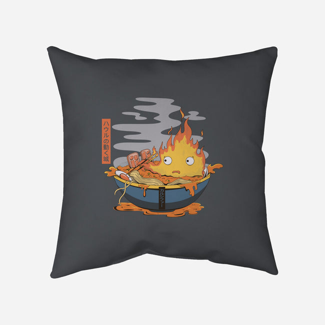 Calcifer Ramen-None-Non-Removable Cover w Insert-Throw Pillow-Claudia