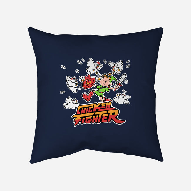 Chicken Fighter-None-Removable Cover-Throw Pillow-naomori