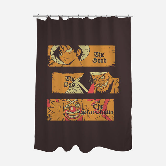 The Good The Bad And The Star Clown-None-Polyester-Shower Curtain-naomori