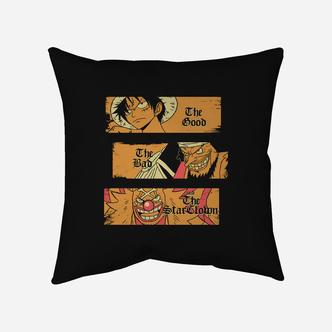 The Good The Bad And The Star Clown-None-Removable Cover-Throw Pillow-naomori