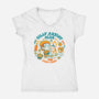 Silly Artist Club-Womens-V-Neck-Tee-Estudio Horta