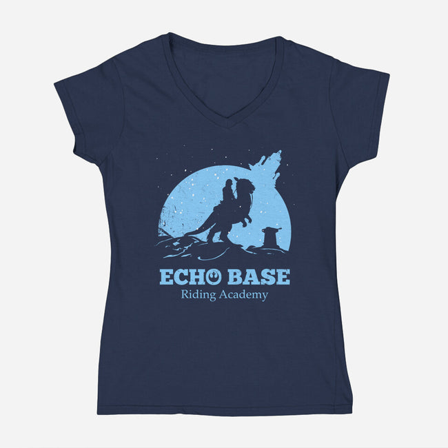 Echo Base Riding Academy-Womens-V-Neck-Tee-drbutler