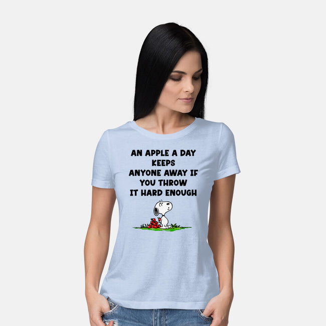 An Apple A Day-Womens-Basic-Tee-drbutler