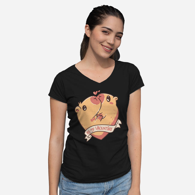 Couplebara-Womens-V-Neck-Tee-spoilerinc