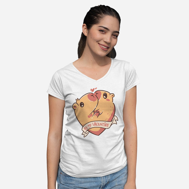 Couplebara-Womens-V-Neck-Tee-spoilerinc