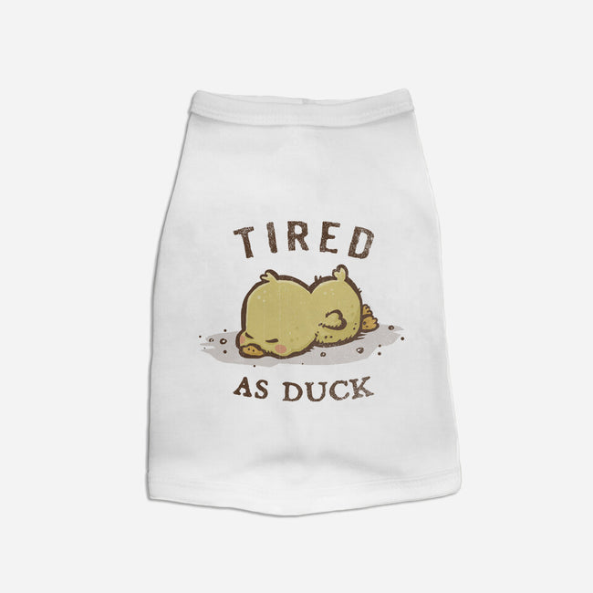 Tired As Duck-Cat-Basic-Pet Tank-kg07